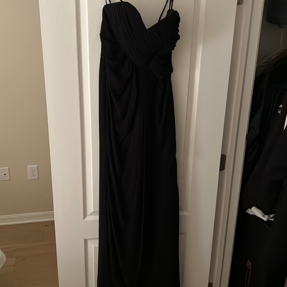 Watters black bridesmaid dress